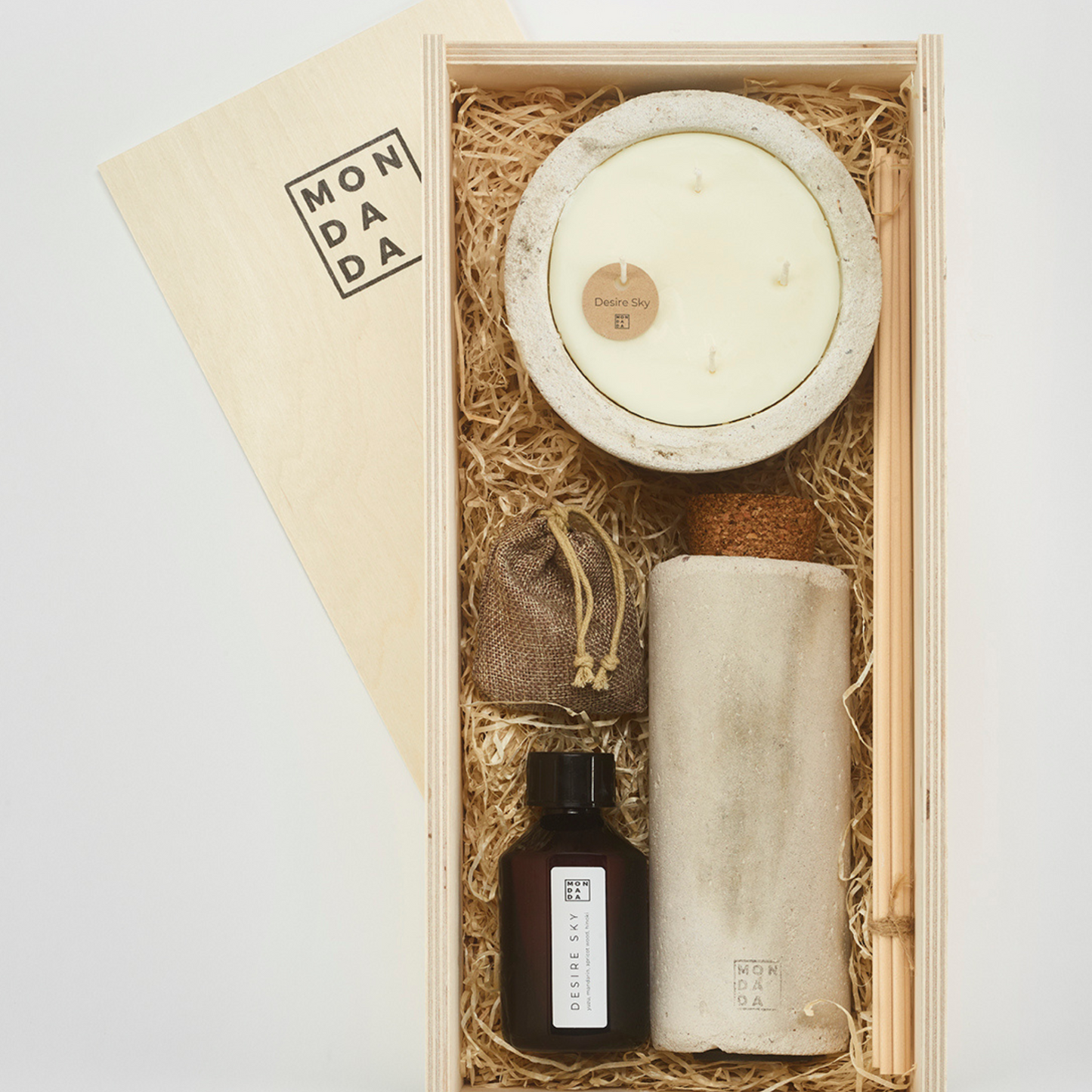 Urban Giftset Kaars Small + Diffuser - ecru