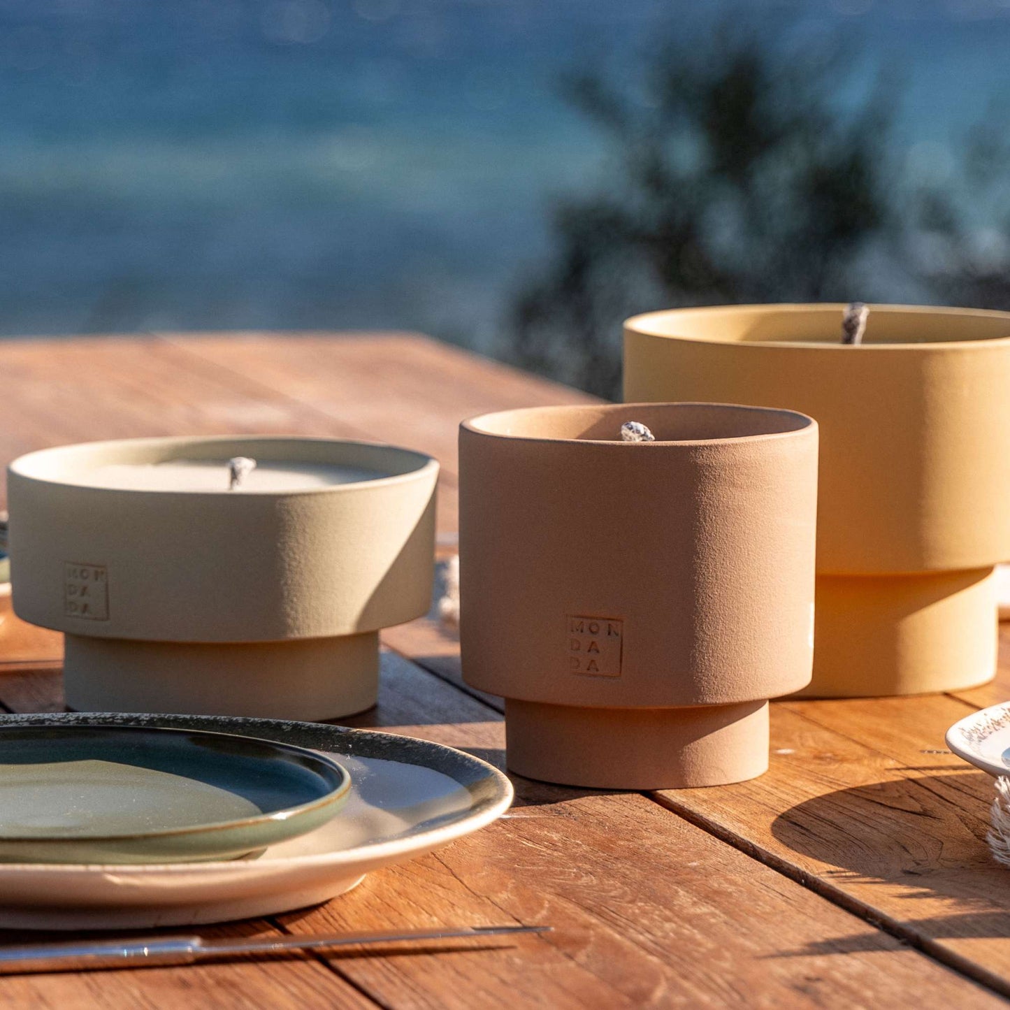 Bougie d'extérieur June TWO + lid - Tuscany