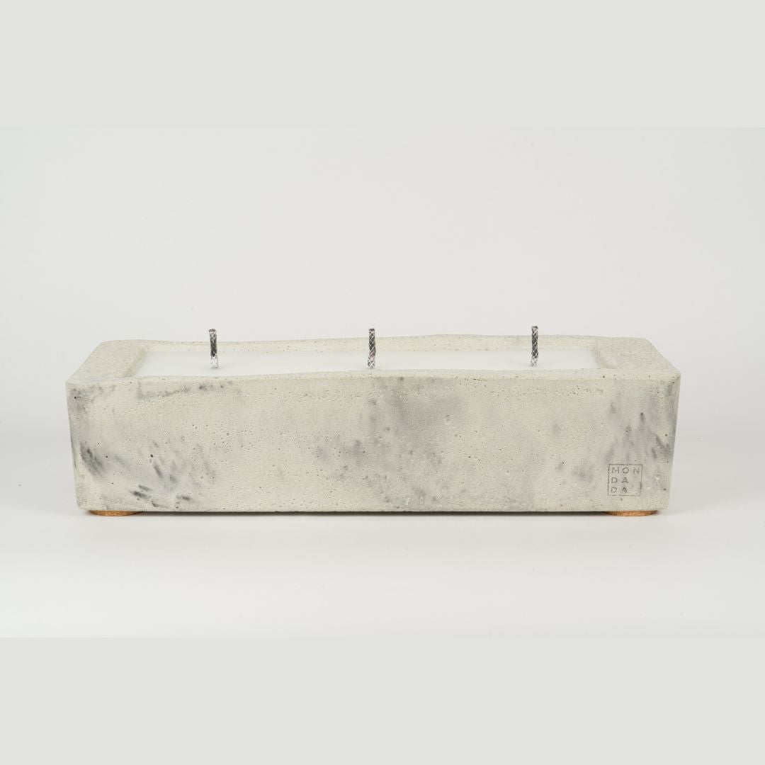 Bougie d'extérieur urbaine rectangle - gris