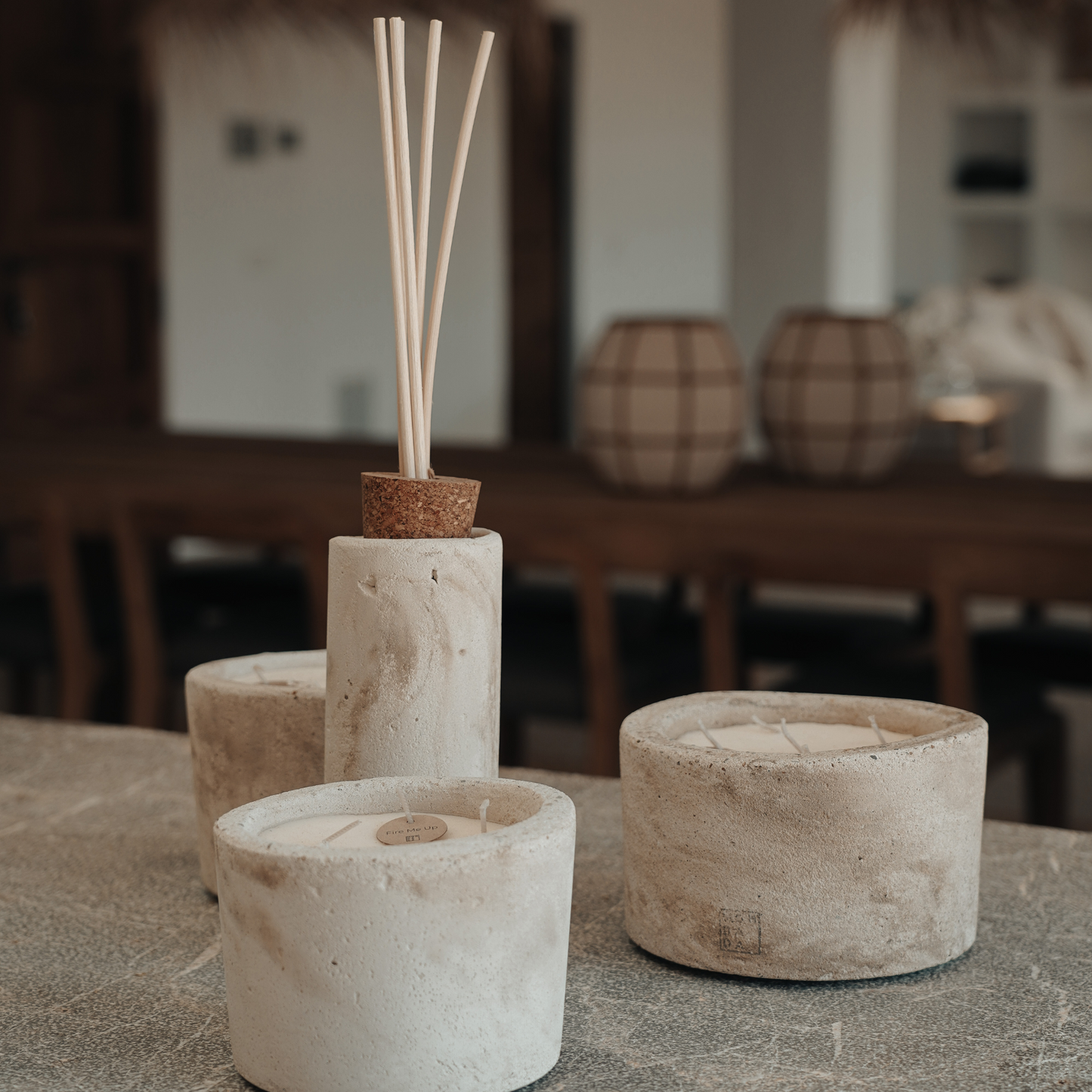 Urban Giftset Kaars Small + Diffuser - ecru