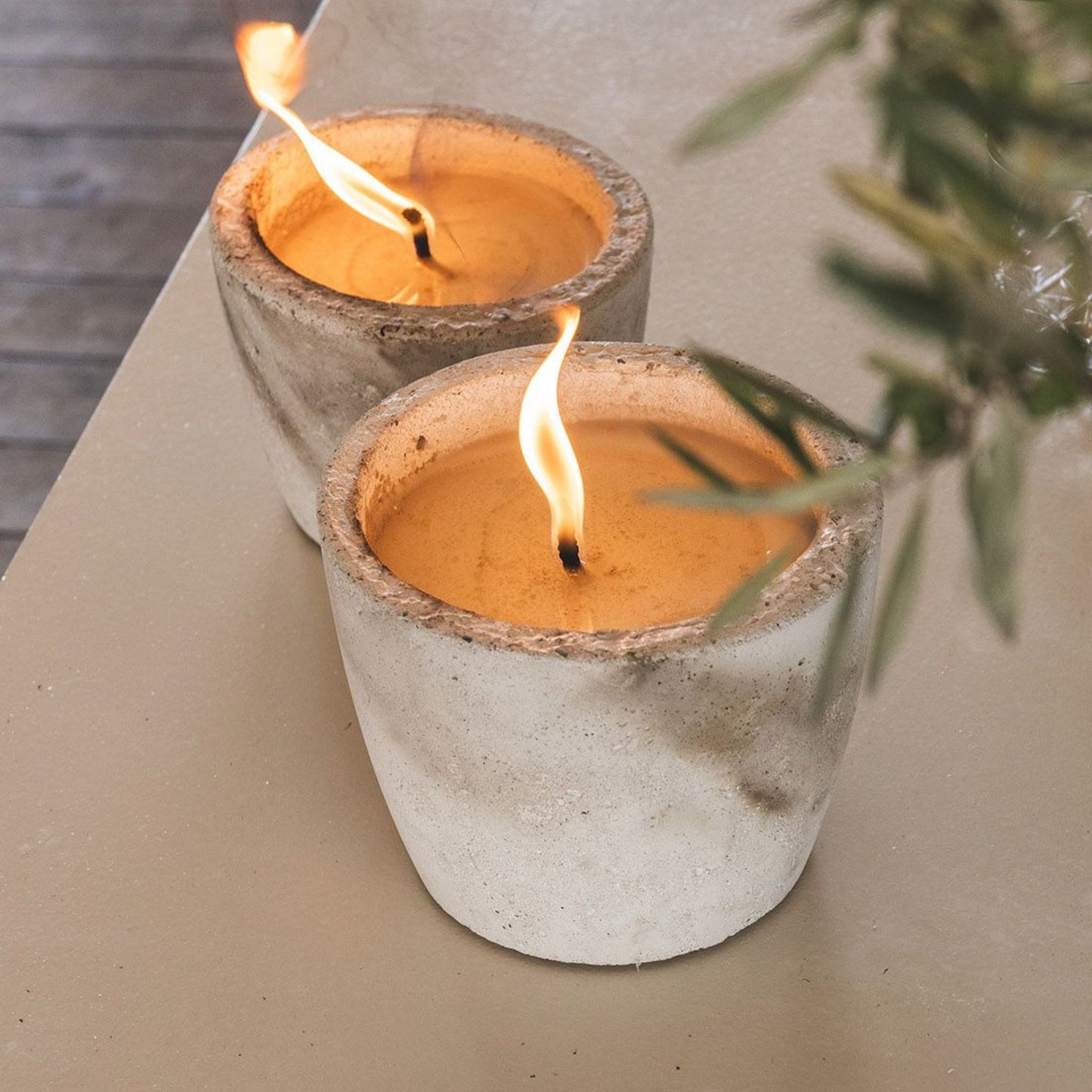 Urban Outdoor Garden Candle Large + lid - Ecru