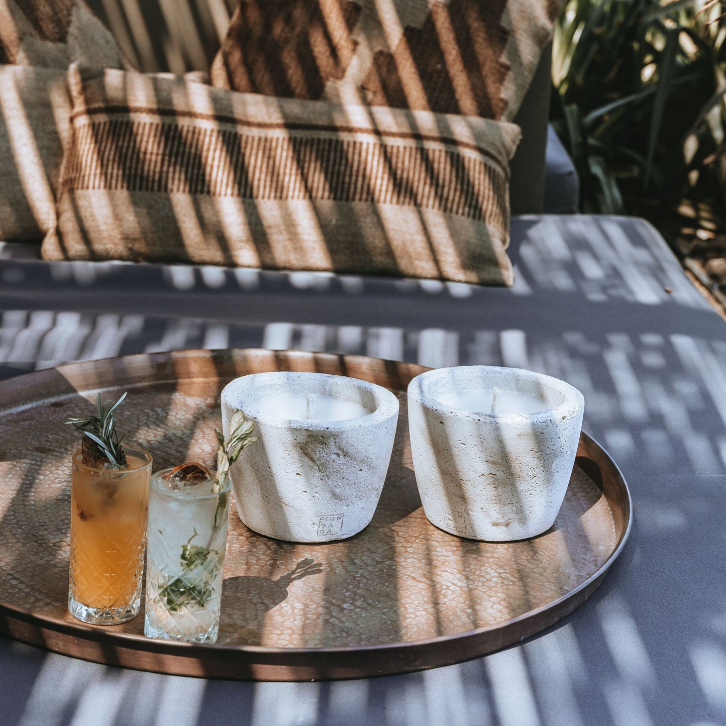 Urban Outdoor Garden Candle Small + lid - Ecru