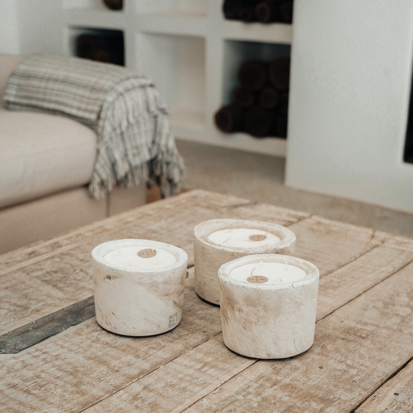 Urban Indoor Candle Small - ecru