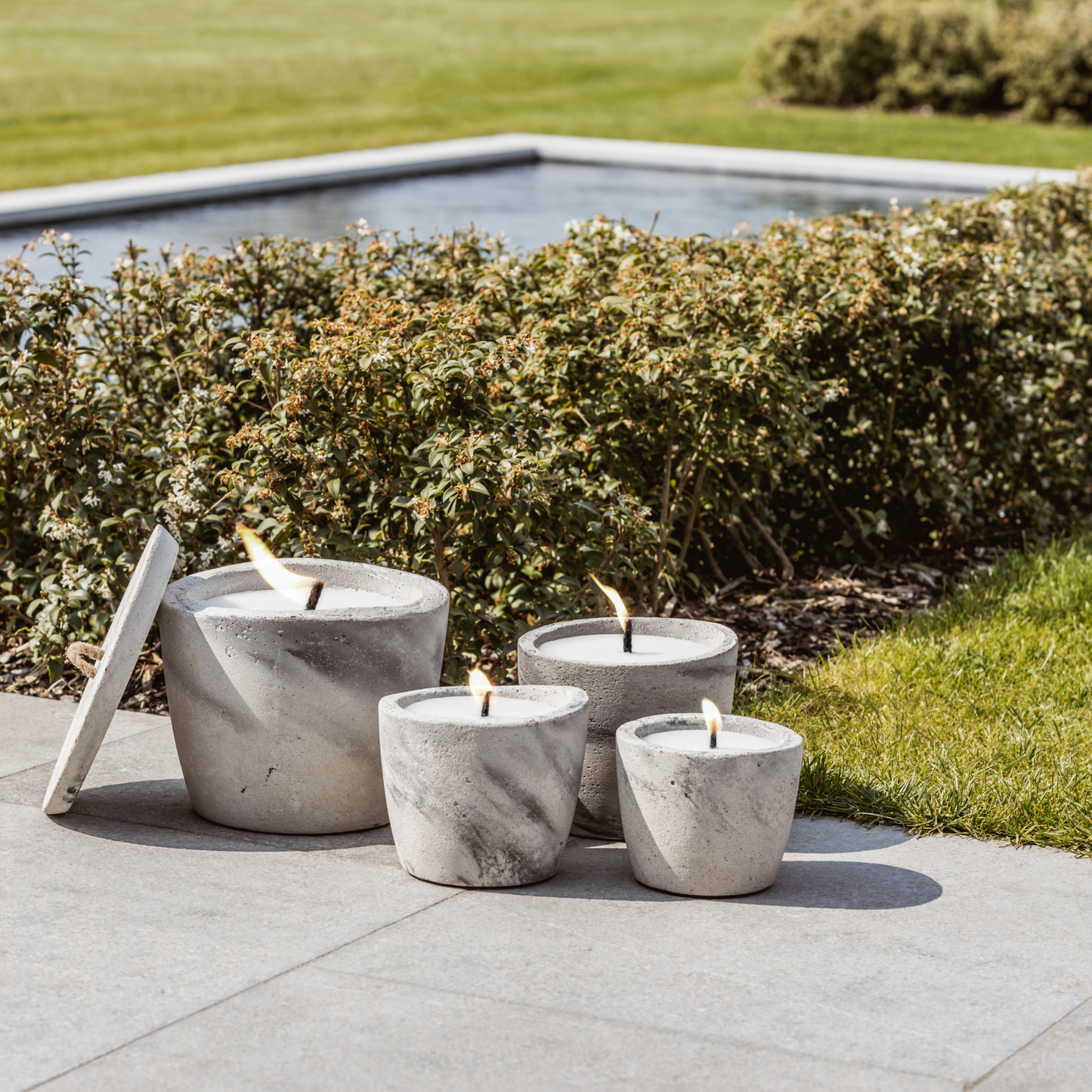Urban Outdoor Garden Candle XL + lid - Grey