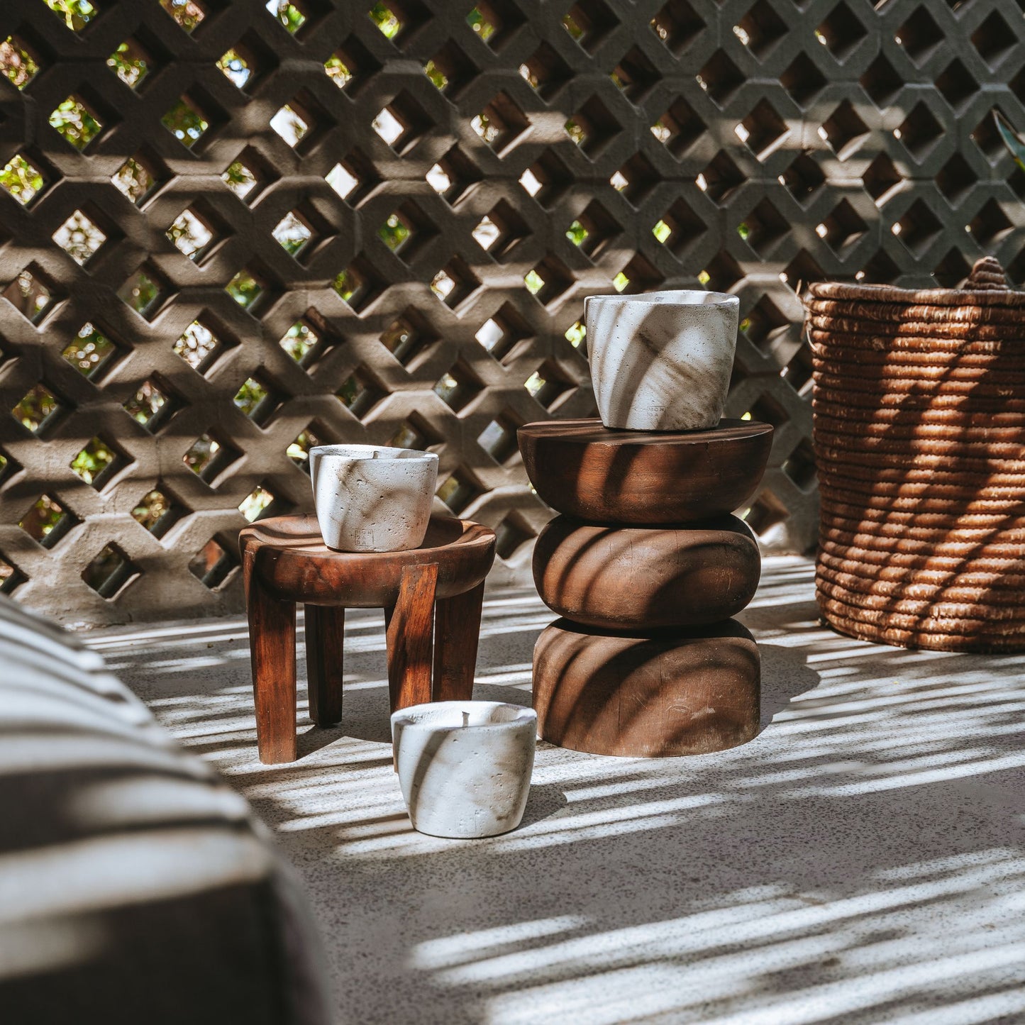 Urban Outdoor Garden Candle Large + lid - Ecru