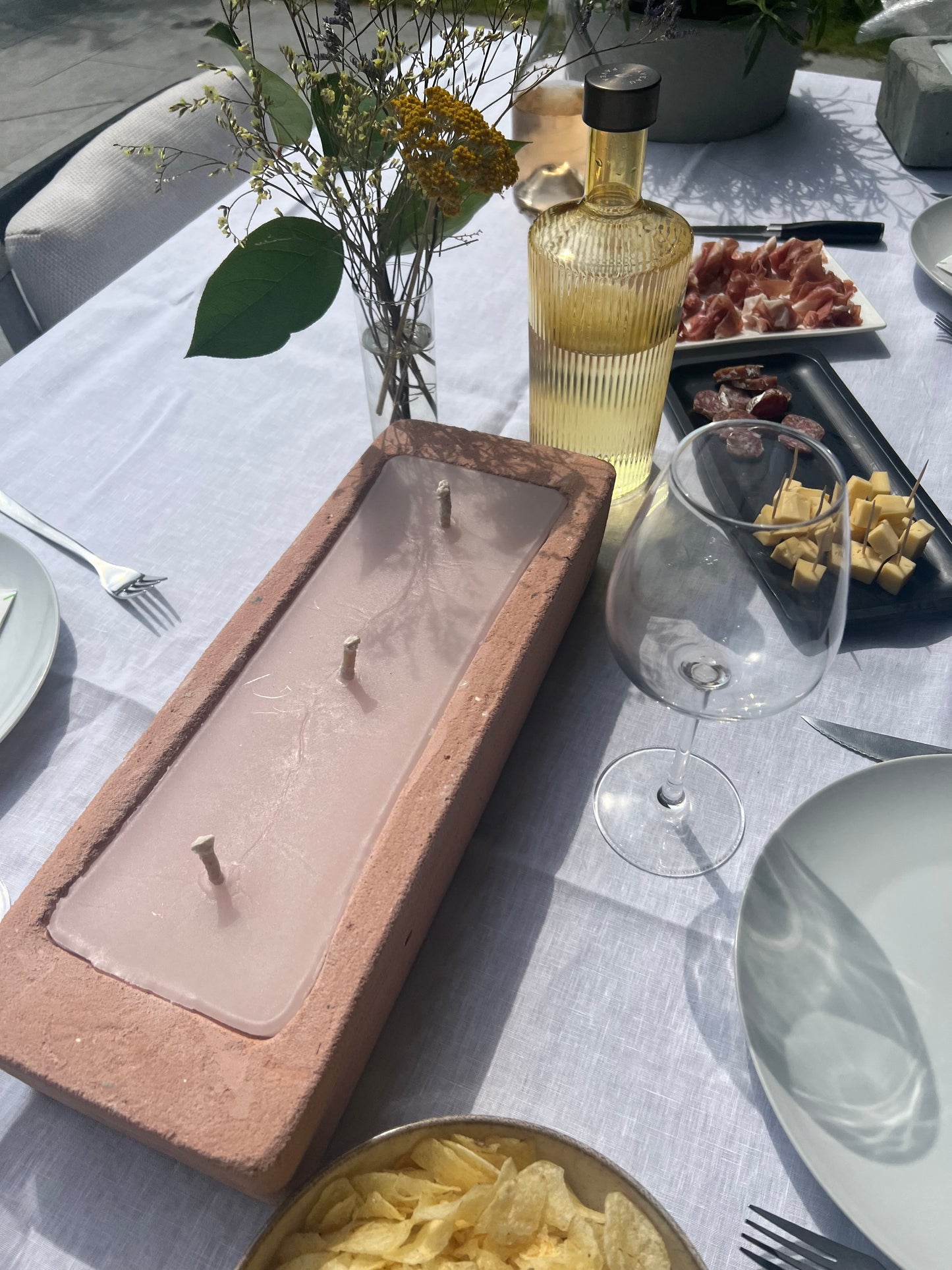 Urban Outdoor Candle rectangle - blush