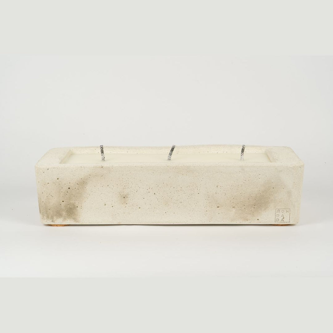 Urban Outdoor Table Candle Rectangle - Ecru