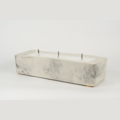 Bougie d'extérieur urbaine rectangle - gris
