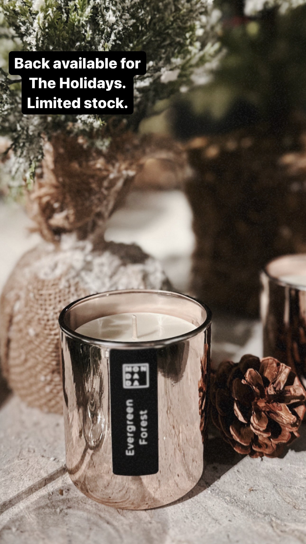 Christmas candle Rose Gold
