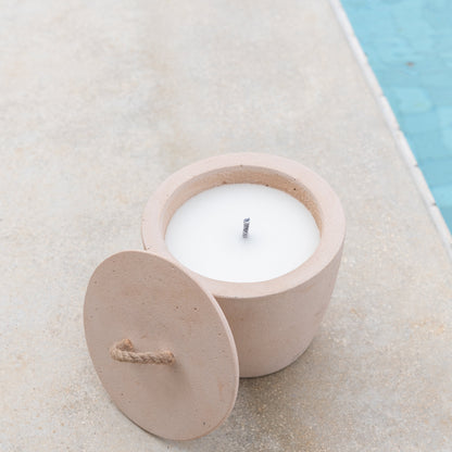 Bougie d'extérieur Urbaine XL + couvercle - Blush