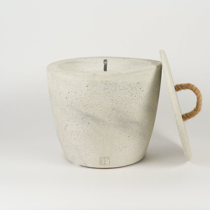 Bougie d'extérieur Urbaine XL + couvercle - Gris