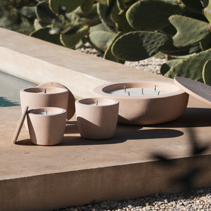 Bougie d'extérieur Urbaine XL + couvercle - Blush