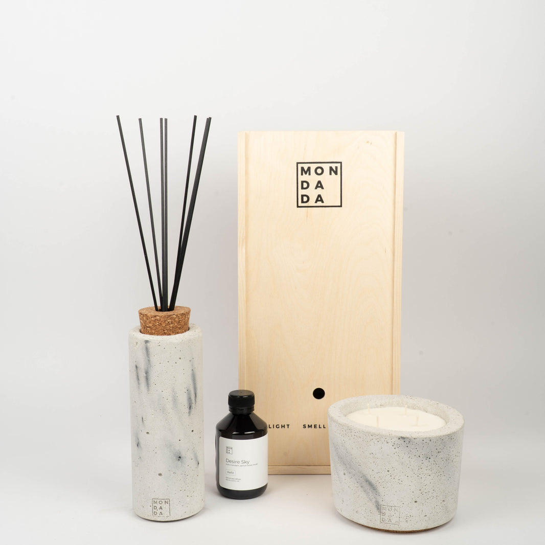 Urban Giftset Candle Small + Diffuser - Grey