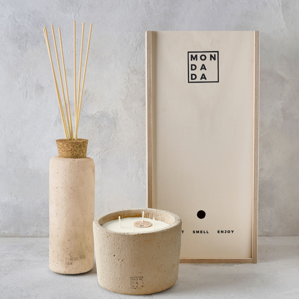 Urban Gifset Candle Small + Diffuser - desert